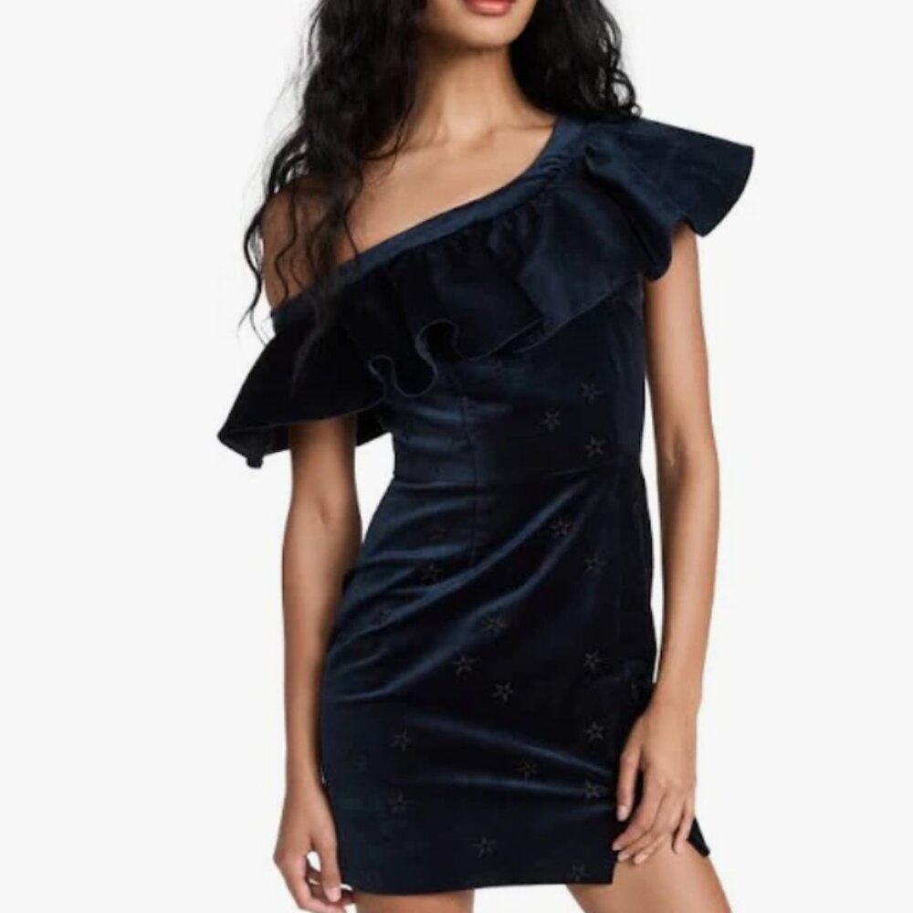 SALONI Greta Ruffle mini dress - size 8 (runs small)